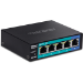 Trendnet TE-GP051 switch No administrado Gigabit Ethernet (10/100/1000) Energía sobre Ethernet (PoE) Negro