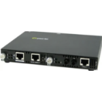 Perle SMI-100-S1ST20D - Fast Ethernet IP Managed Media Converter. 100BASE-TX (RJ-45) [100 m/328 ft.] to 100BASE-BX 1550nm TX / 1310nm RX single fiber single mode (ST) [20 km/12.4 miles]