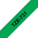 Brother TZE-731 etikett-tejp Svart på grön