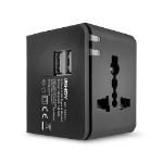 Lindy 2 Port USB Type A Smart Travel Charger, 10.5W