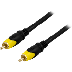 Deltaco MM-103 composite video cable 10 m RCA Black