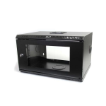 StarTech.com 2-Post 6U Wall Mount Network Cabinet with Acrylic Door, 19" Wall-Mounted Server Rack for Data / AV / Electronics / Computer Equipment, Small Vented Rack Enclosure - TAA Complaint
