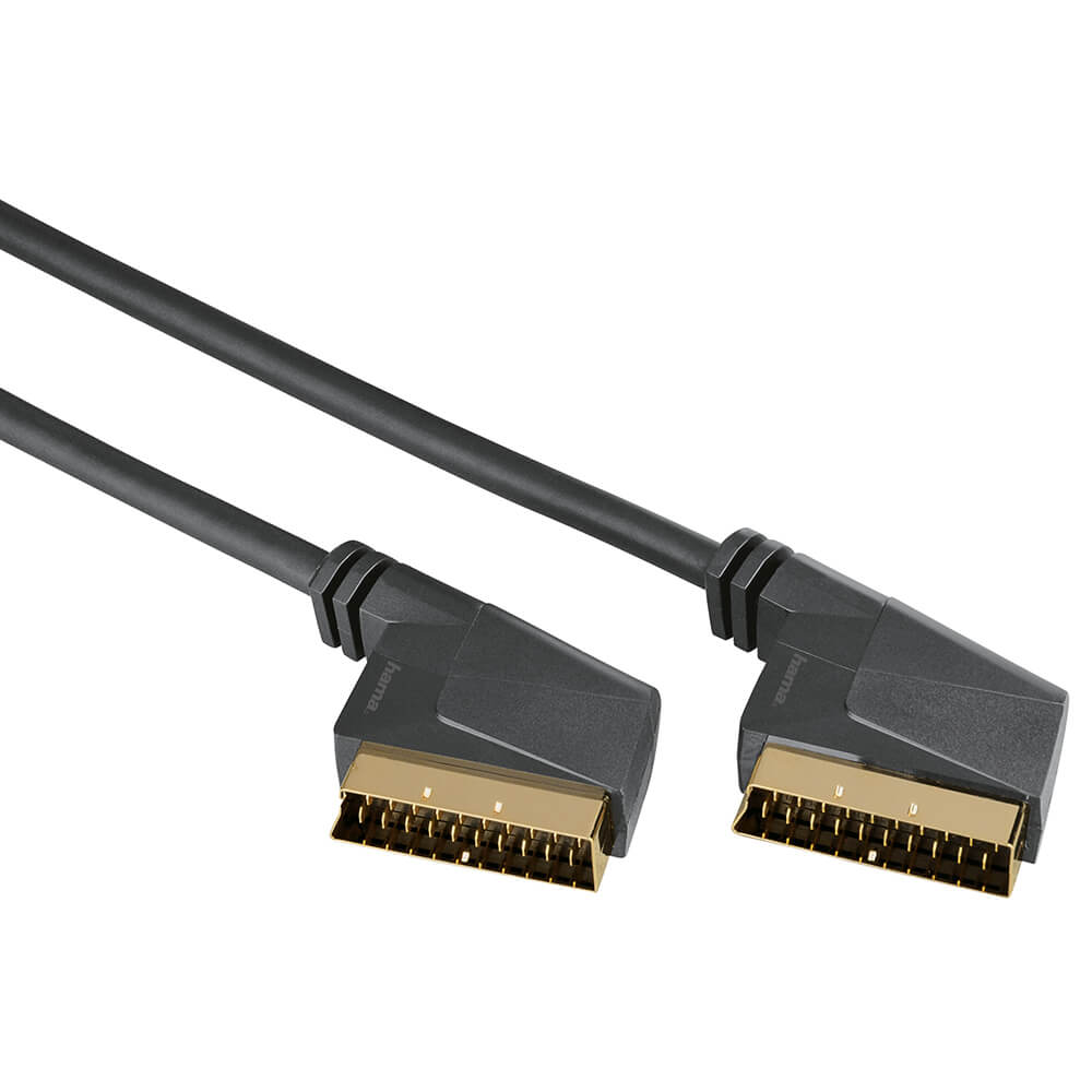 Hama Scart - Scart, 3m SCART-kabel SCART (21-pin) Svart