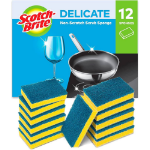Scotch-Brite ® Delicate Non-Scratch Scrub Sponge, 12 pieces in pack