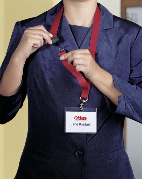 Durable Name Badge Lanyard with Safety Release 20mm Red (Pack of 10) 8137/03