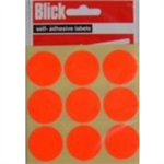 BLICK COLOURED LABELS 29MM RED PK720