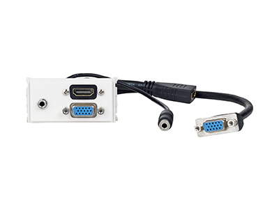 Image of Vivolink WI221270 socket-outlet HDMI + VGA + 3.5mm White