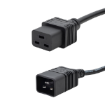 connektgear 2m Mains Extension Heavy Duty Power Cable - C20 Plug to C19 Socket