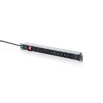 Digitus 1U PDU,19", 10A,12x IEC C13 Outlets, Switch