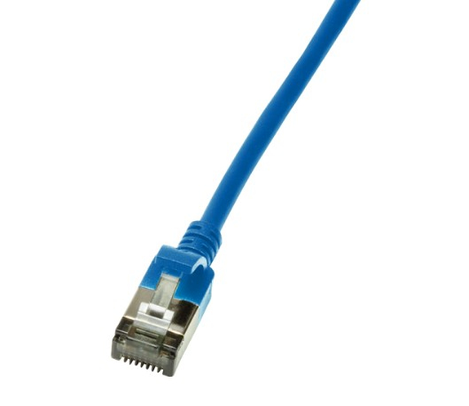 Image of LogiLink Slim U/FTP networking cable Blue 5 m Cat6a U/FTP (STP)