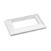 FDL BEVELLED 86 x 145mm MODULAR FACEPLATE - 2 GANG / 4 MODULES
