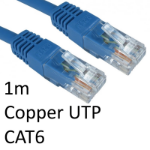 TARGET RJ45 (M) to RJ45 (M) CAT6 1m Blue OEM Moulded Boot Copper UTP Network Cable