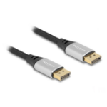 DeLOCK DisplayPort Cable 16K 60 Hz 1 m silver metal