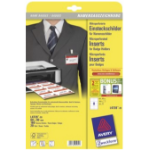 Avery L4728-20 identity badge/badge holder Paper 160 pc(s)