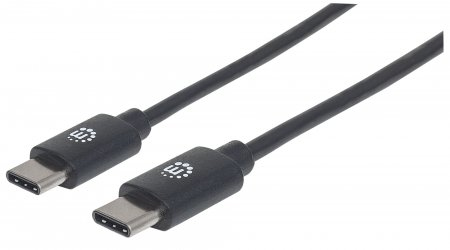 Image of Manhattan USB-C to USB-C Cable, 50cm, Male to Male, Black, 480...
