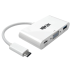Tripp Lite U444-06N-VU-C USB-C to VGA Adapter with USB 3.x (5Gbps) Hub Ports and 60W PD Charging, White