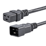 StarTech.com Computer Power Cord - C19 to C20, 14 AWG, 1,8m (6 ft)~6ft (1.8m) Heavy Duty Extension Cord, IEC 320 C19 to IEC 320 C20 Black Extension Cord, 15A 250V, 14AWG, Heavy Gauge Power Extension Cable, IEC 320 C19 to IEC 320 C20 AC Power Cord - UL Lis