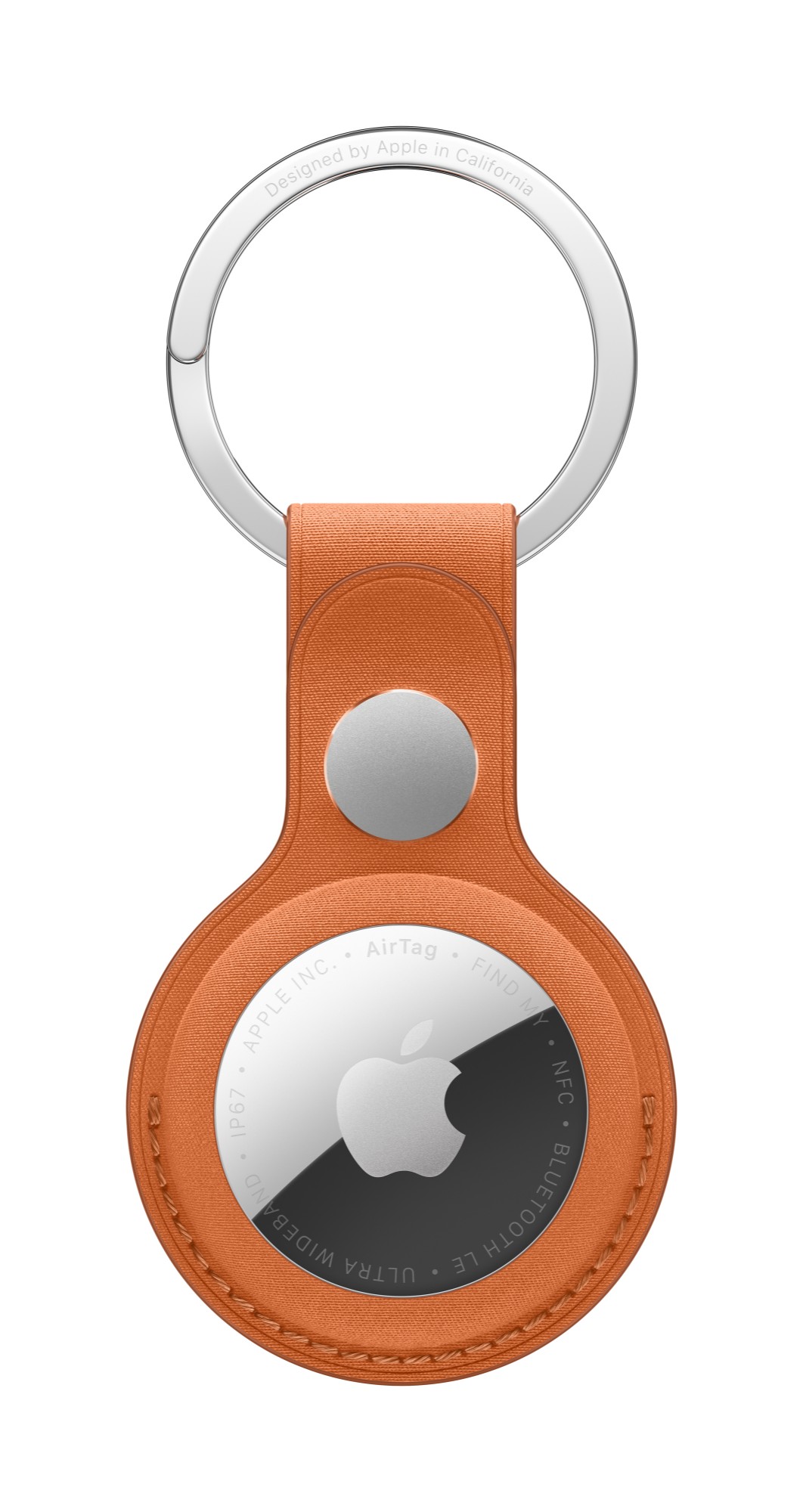 Apple AirTag FineWoven Key Ring - Fox Orange
