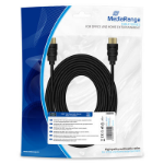 MediaRange HDMI High Speed with Ethernet connection cable, gold-plated contacts, 10.2 Gbit/s data transfer rate, 10.0m, black