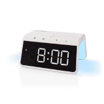 NEDIS Alarm-clock with wireless charging Qi certified  15W - White