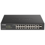 D-Link DGS-1100-18PV2 network switch Managed L2 Gigabit Ethernet (10/100/1000) Power over Ethernet (PoE) 1U Black