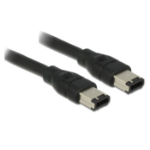DeLOCK 83273 firewire-kabel 0,5 m 6-p Zwart