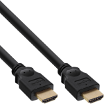 InLine HDMI cable, High Speed HDMI Cable, M/M, black, golden contacts, 0.3m