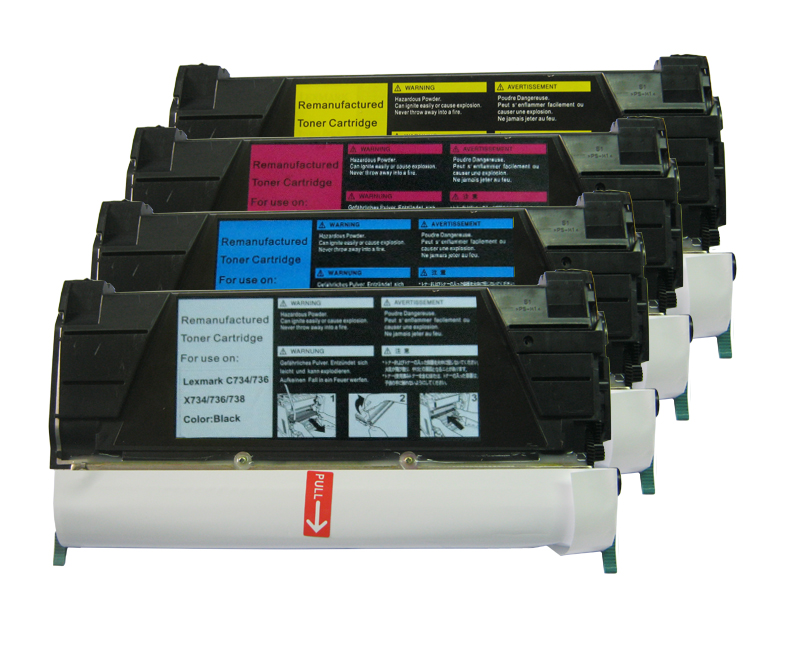 Image of CTS Wholesale Remanufactured Lexmark C734 Yellow Toner C734A2YG