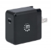 Manhattan Wall/Power GaN Charger (UK, USA and Euro 2-pin), USB-C Port, up to 65W / 3A, GaN (Galium Nitride) tech & PI chipset for maximum charging efficiency, Interchangeable Plugs, Black, Three Year Warranty, Box