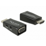 DeLOCK 65901 cable gender changer HDMI A VGA & 3.5 mm Audio Black