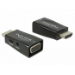 DeLOCK 65901 cable gender changer HDMI A VGA & 3.5 mm Audio Black