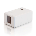 C2G Keystone Jack Surface Mount Box 1-Port Ivory