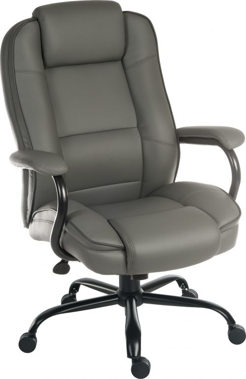 Photos - Computer Chair Teknik Goliath Duo Heavy Duty Bonded Leather Faced Executive Office Ch 6925GREY 
