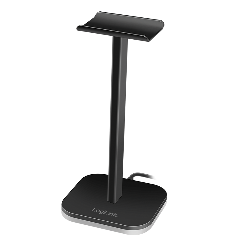 LogiLink Headphone stand, RGB light, black