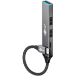 Goobay 74459 interface hub USB 3.2 Gen 1 (3.1 Gen 1) Type-C 5000 Mbit/s Light grey