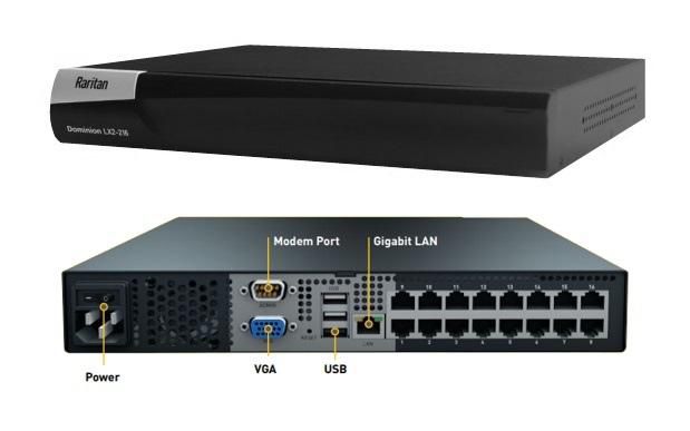 Image of Raritan Economical 16-port. Java-free KVM-over-IP switch. 1 remote and