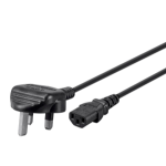 Monoprice 42093 power cable Black 35.4" (0.9 m) BS 1363 IEC C13