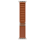 Apple 49mm Terra Cotta Alpine Loop - Large - Natural Titanium Finish Band Brown Titanium, Polyester, Spandex