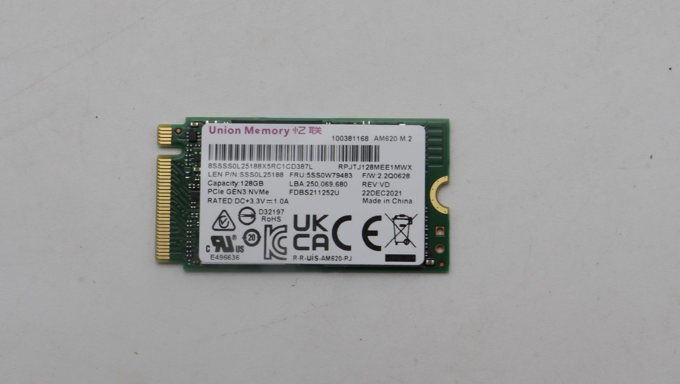 Lenovo 128GB M.2 2242 SSD with PCIe