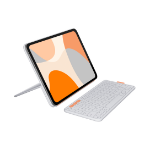 Logitech Flip Folio AZERTY French Bluetooth Light grey