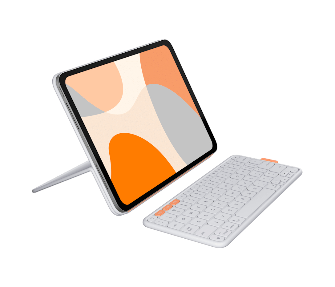 Logitech Flip Folio AZERTY French Bluetooth Light grey