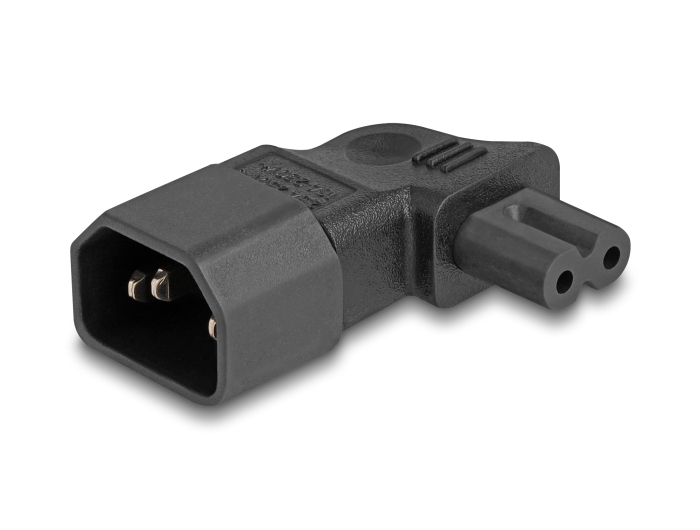 DeLOCK Power Adapter IEC 60320 - C14 to C7, male / female, 2.5 A, 90Â° angled