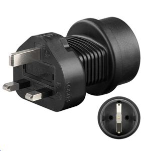 Microconnect Black Petravel1 Power Plug Adapter Type F