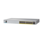 Cisco Catalyst 2960L-24PS-LL Network Switch, 24 Gigabit Ethernet PoE+ Ports, 195W PoE Budget, four 1 G SFP Uplink Ports, Fanless Operation, Enhanced Limited Lifetime Warranty (WS-C2960L-24PS-LL)