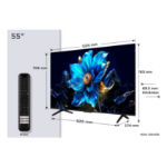 TCL P7K 55P7K TV 139.7 cm (55") 4K Ultra HD Smart TV Wi-Fi Metallic 450 cd/mÂ²
