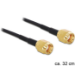 DeLOCK 88475 coaxial cable 0.32 m RP-SMA Gold, Black