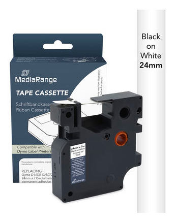 MediaRange Plastic tape cassette. for label printers using Dymo® 91222