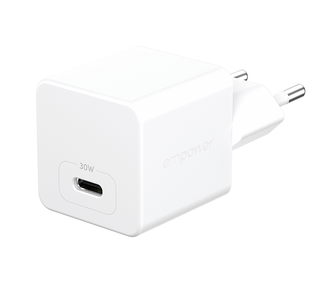 PanzerGlass empowerâ„¢ by Â® Turbo 30W Charger Single USB-C | EU Plug | Silver White