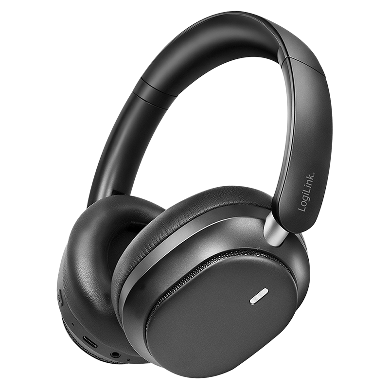 LogiLink BT 6.0 Headset with Hybrid ANC, black