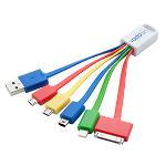 AddOn Networks USB5IN1CHARGER USB cable 3.15" (0.0800 m) USB 2.0 USB A Multicolor